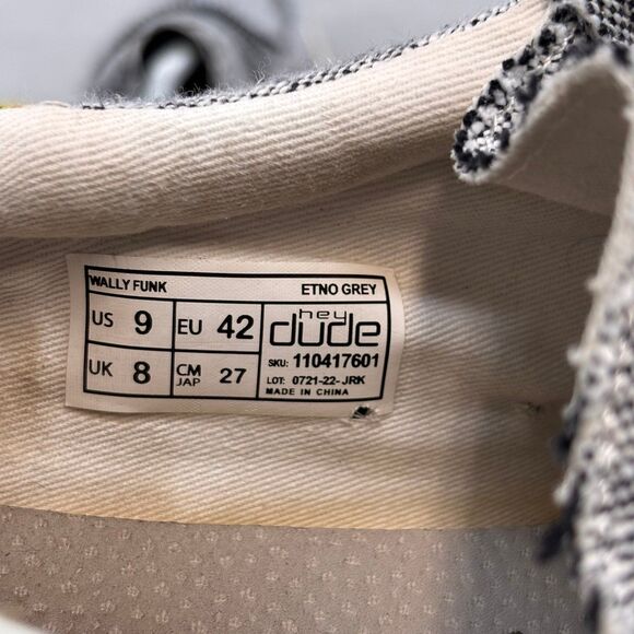 Hey Dude‎ Wally Funk Loafer Ento Grey Multicolor Slip On Boat Shoes Men’s 9 - Picture 9 of 11